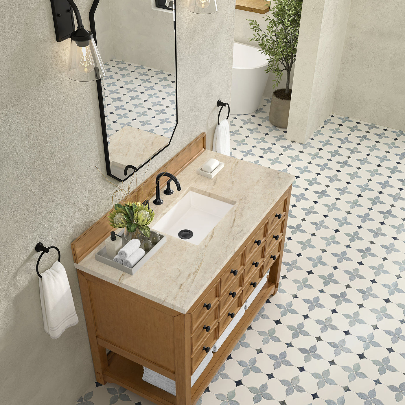 James Martin Malibu 48" Single Bathroom Vanity, Amber Birch by James Martin