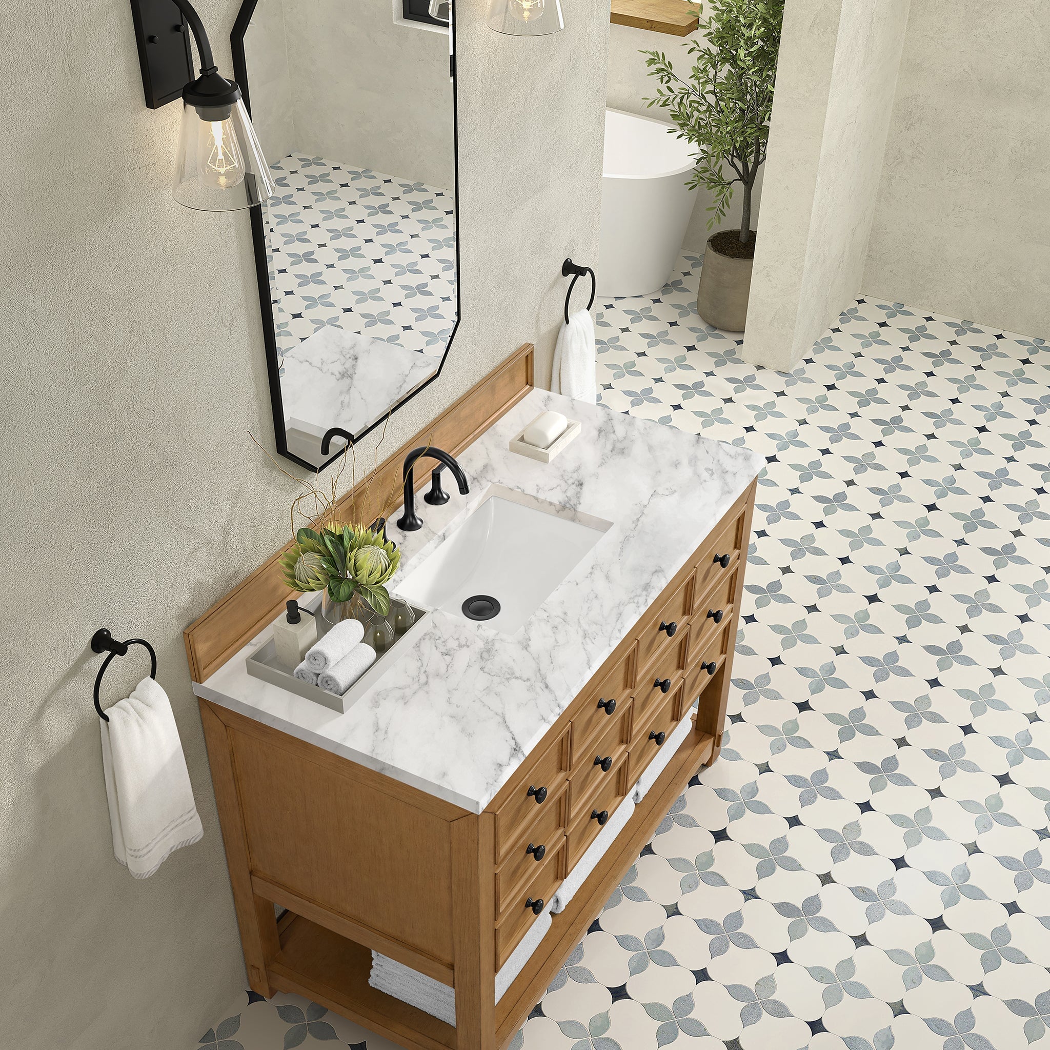 James Martin Malibu 48" Single Bathroom Vanity, Amber Birch by James Martin