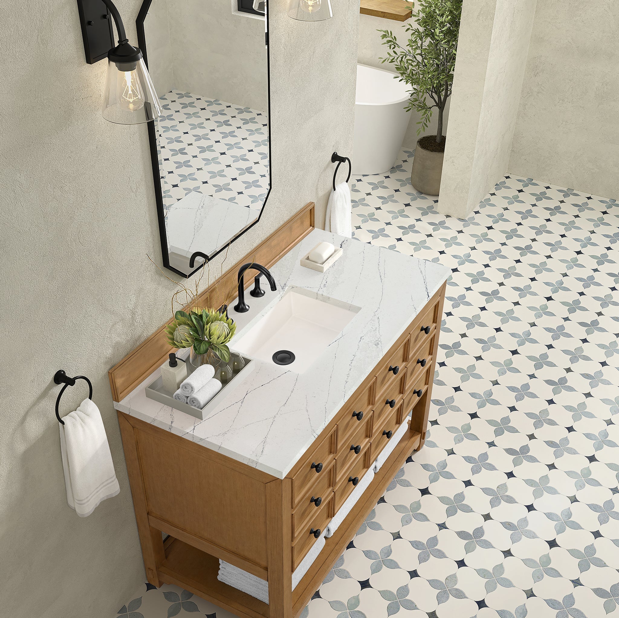 James Martin Malibu 48" Single Bathroom Vanity, Amber Birch by James Martin