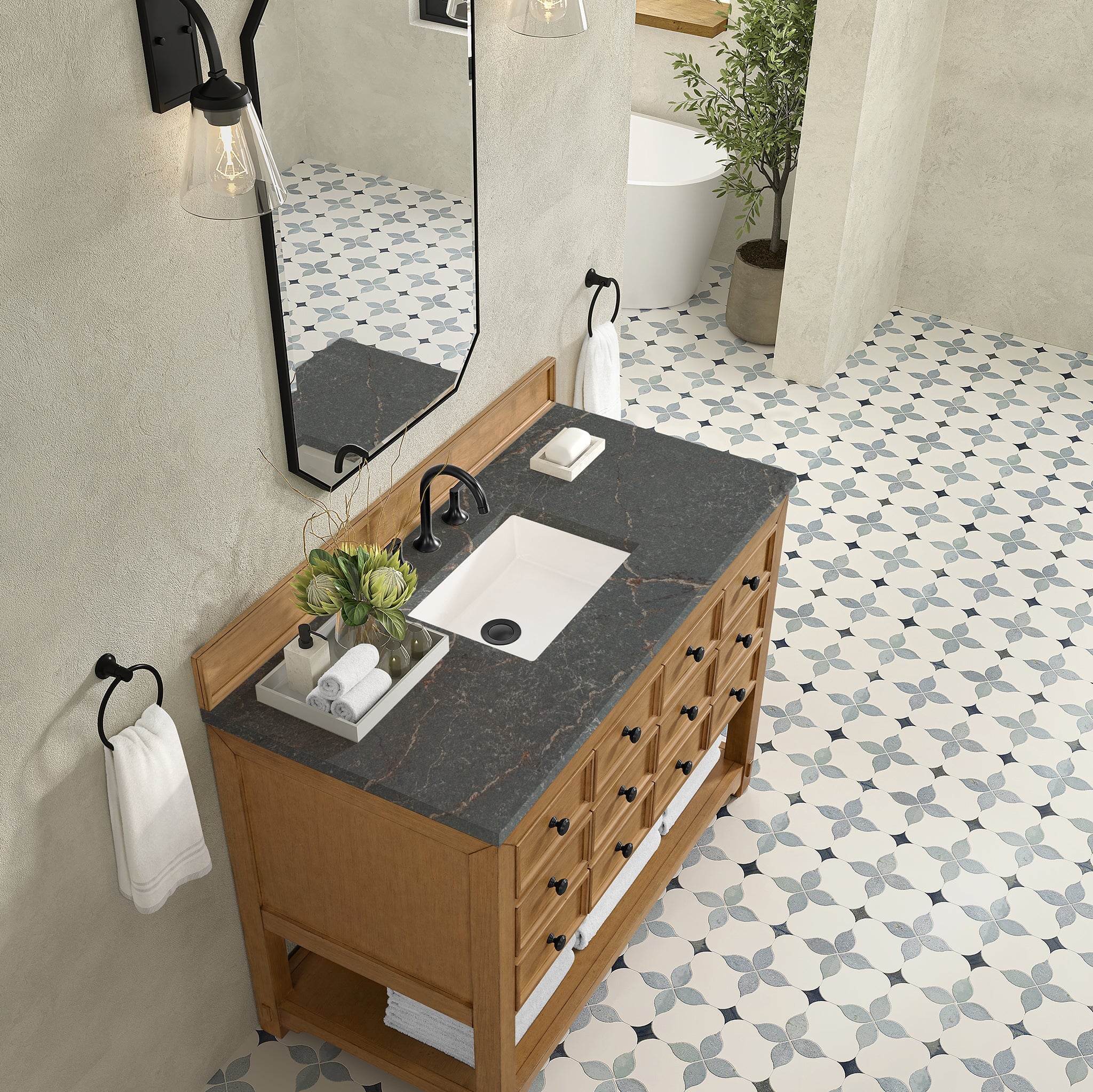 James Martin Malibu 48" Single Bathroom Vanity, Amber Birch by James Martin