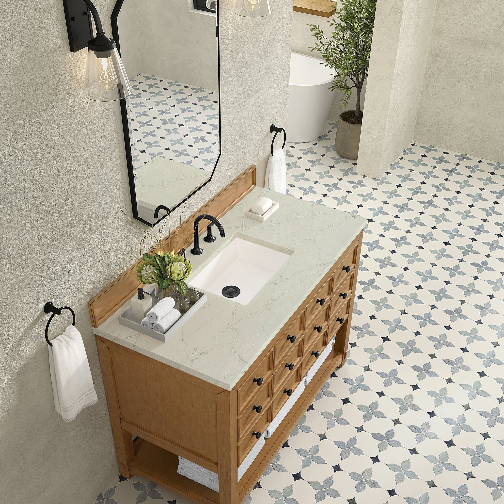 James Martin Malibu 48" Single Bathroom Vanity, Amber Birch by James Martin