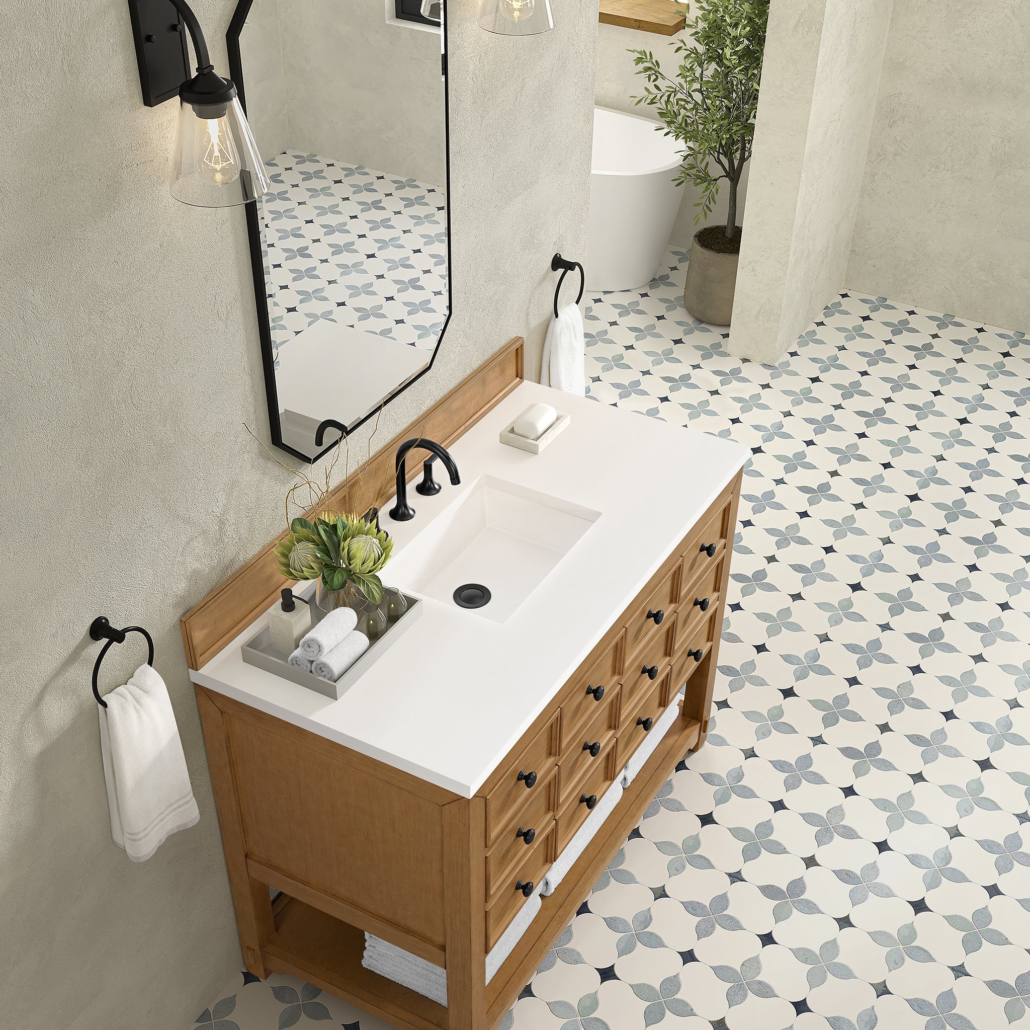James Martin Malibu 48" Single Bathroom Vanity, Amber Birch by James Martin
