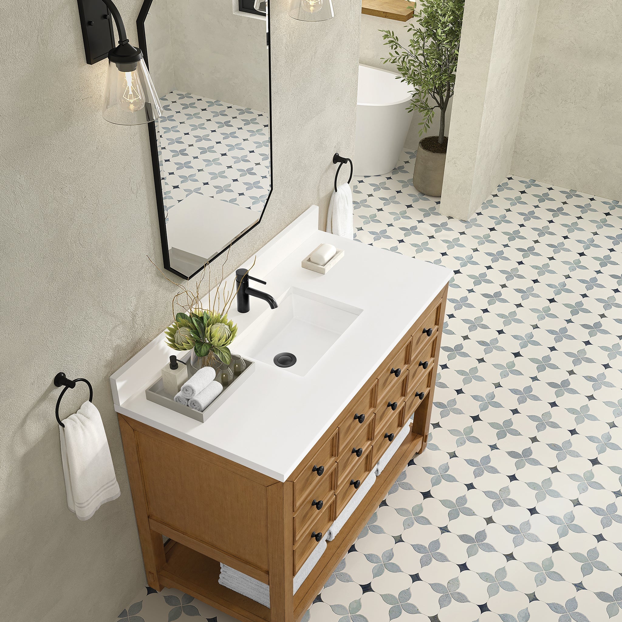 James Martin Malibu 48" Single Bathroom Vanity, Amber Birch by James Martin