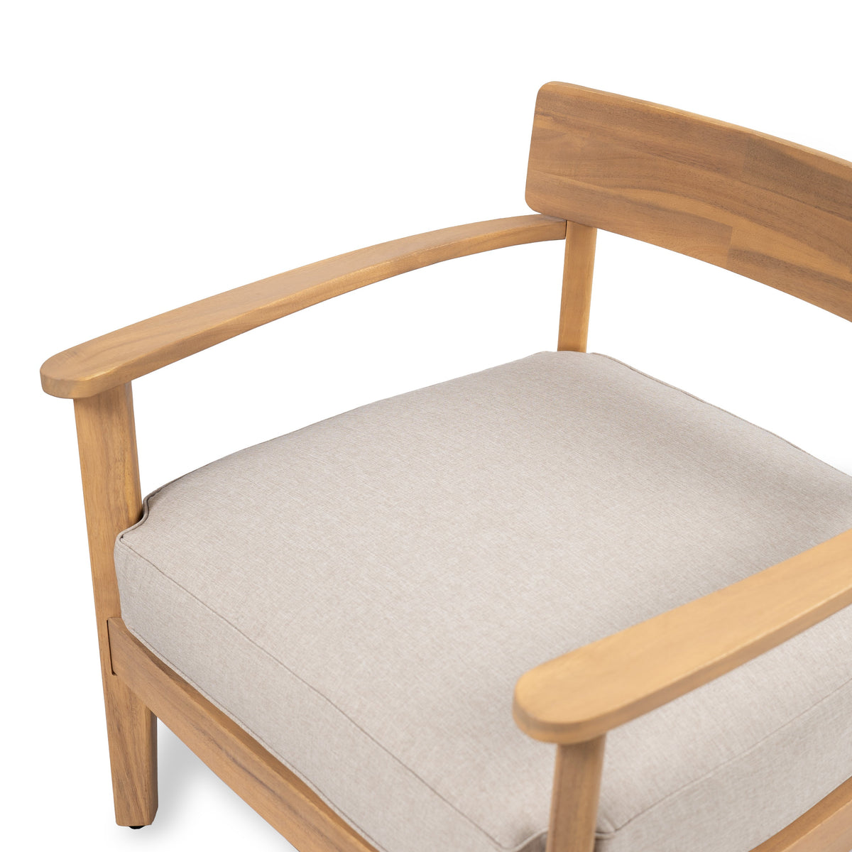 Mallorca Acacia Wood Club Chair with Seat Cushion - Outdoor, photo 12 of 25