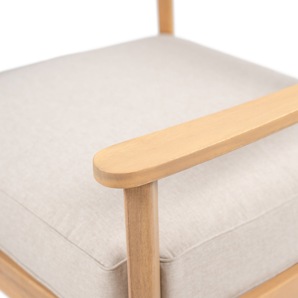 Mallorca Acacia Wood Club Chair with Seat Cushion - Outdoor, photo 16 of 25