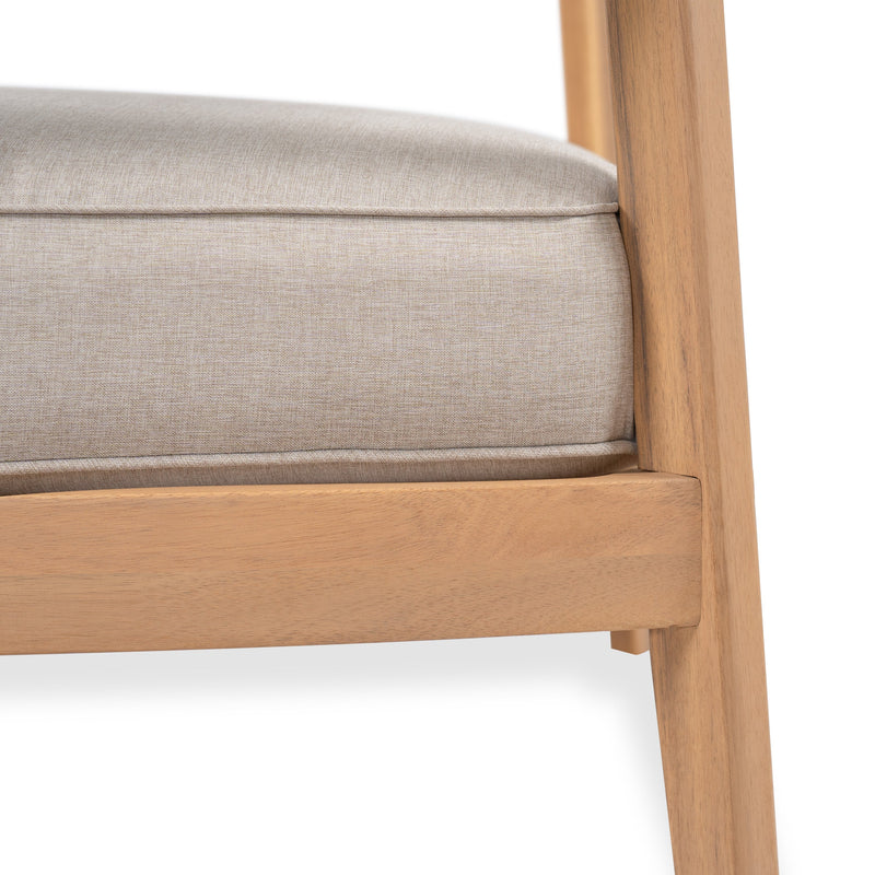 Mallorca Acacia Wood Club Chair with Seat Cushion - Outdoor, photo 17 of 25