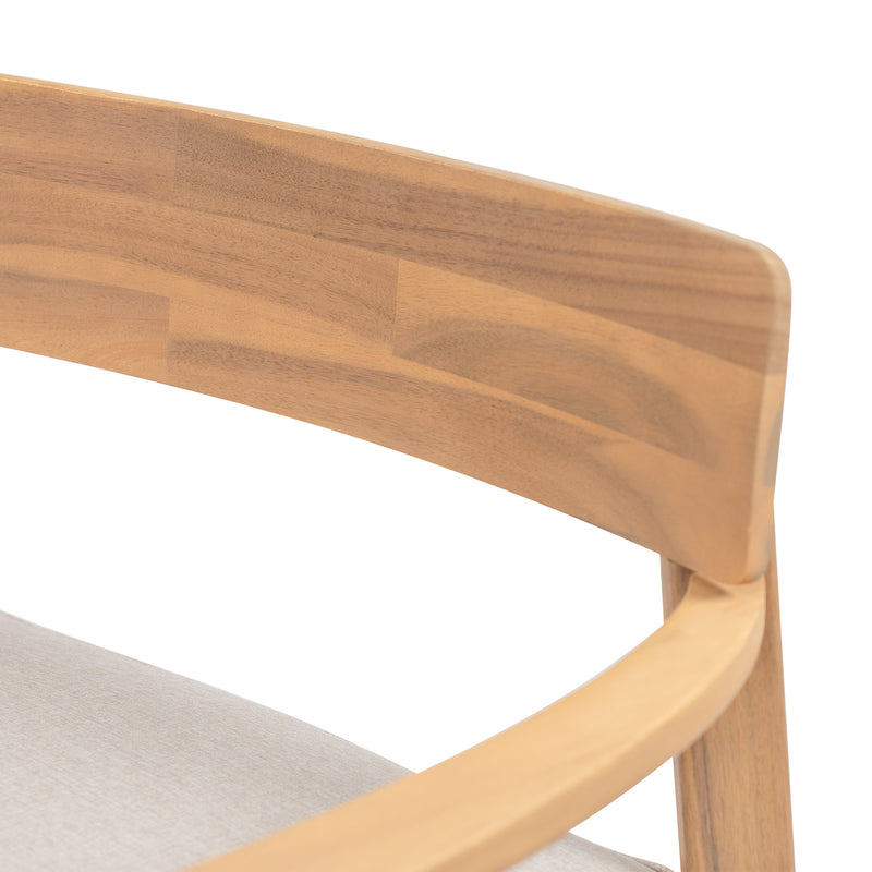 Mallorca Acacia Wood Club Chair with Seat Cushion - Outdoor, photo 19 of 25
