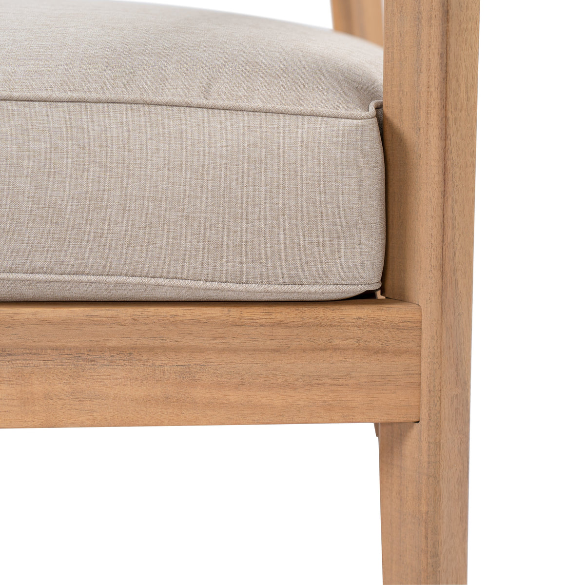 Mallorca Acacia Wood Club Chair with Seat Cushion - Outdoor, photo 20 of 25