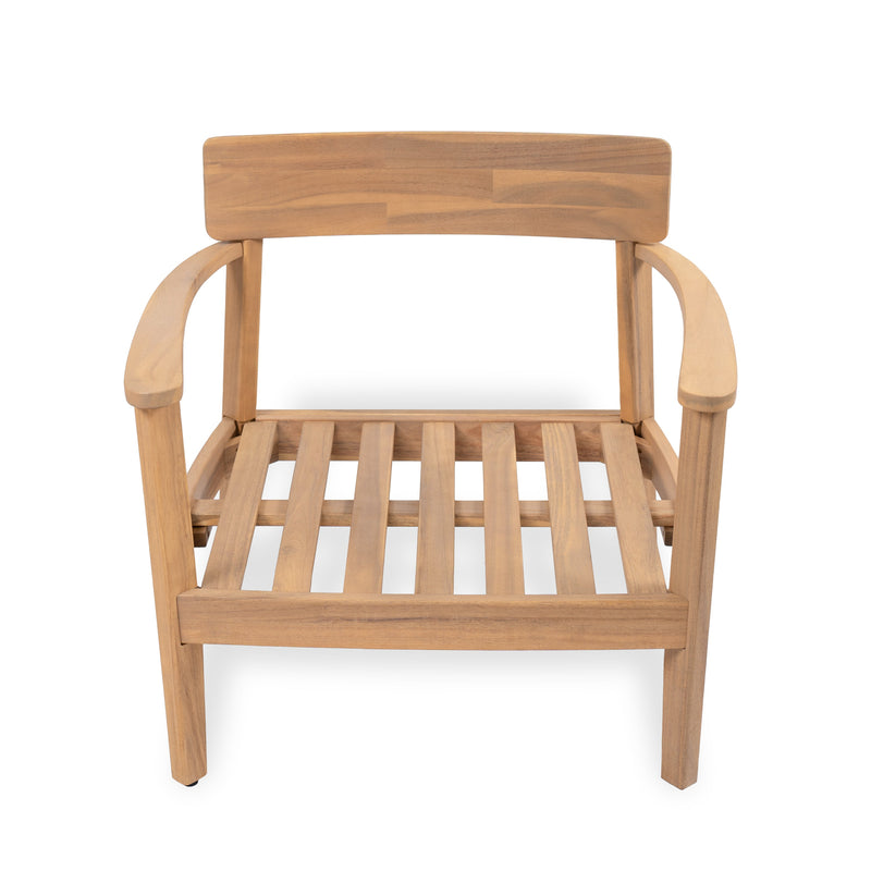 Mallorca Acacia Wood Club Chair with Seat Cushion - Outdoor, photo 9 of 25
