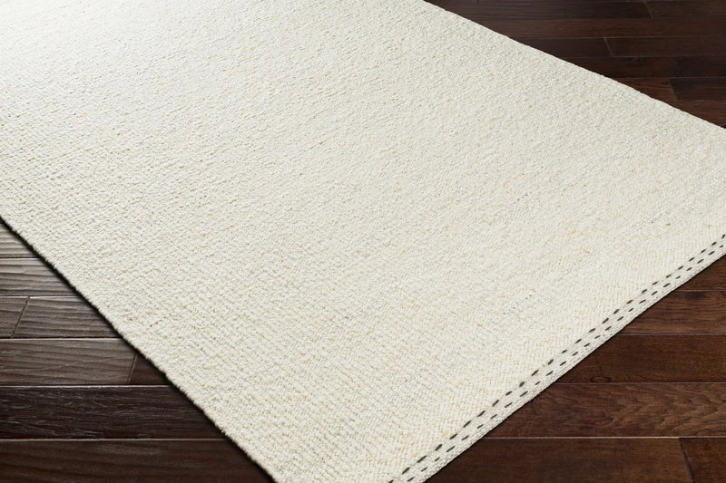 Yaniklar Cream Flat Woven Wool Rug by Boutique Rugs