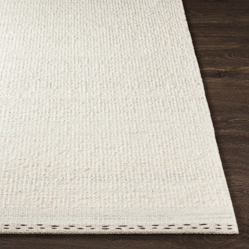 Yaniklar Cream Flat Woven Wool Rug by Boutique Rugs