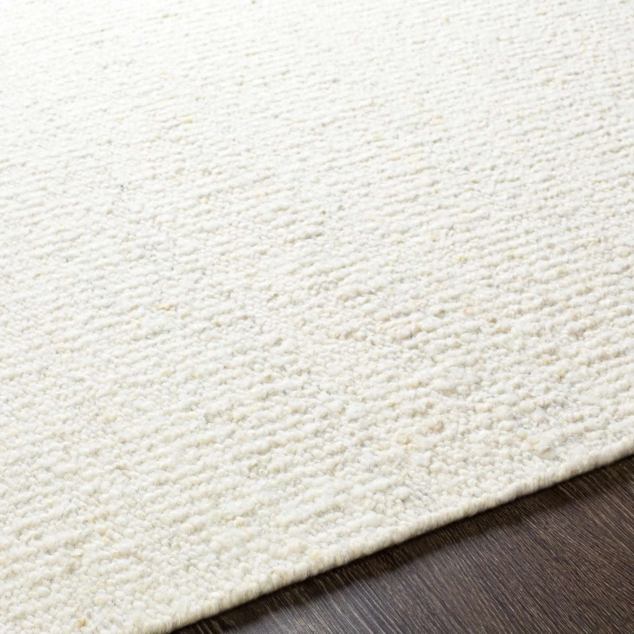 Yaniklar Cream Flat Woven Wool Rug by Boutique Rugs