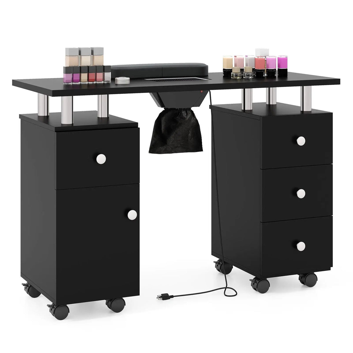 Manicure Table Nail Desk with Electric Dust Collector and 3 Dust Bags by DirectDeals