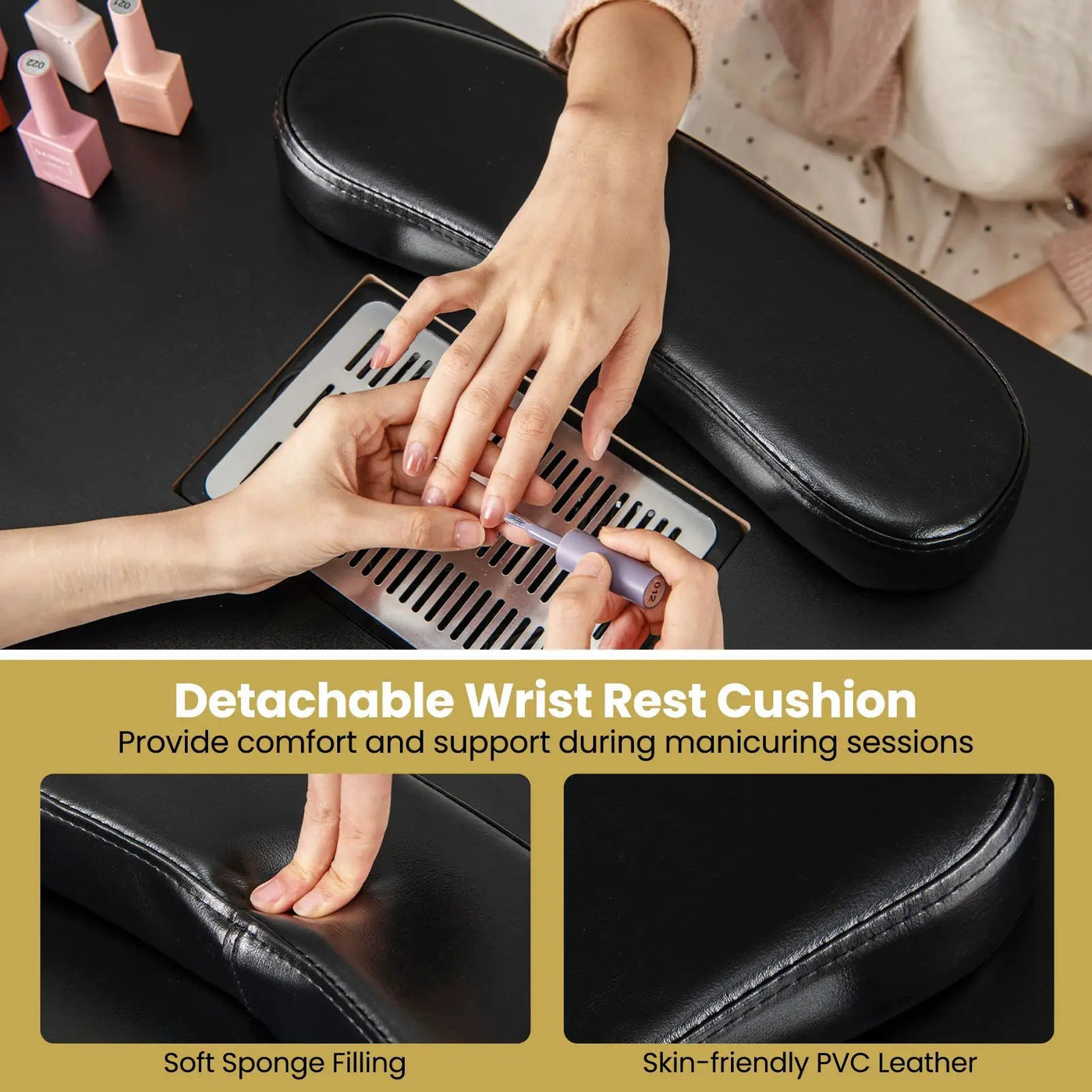 Manicure Table Nail Desk with Electric Dust Collector and 3 Dust Bags by DirectDeals