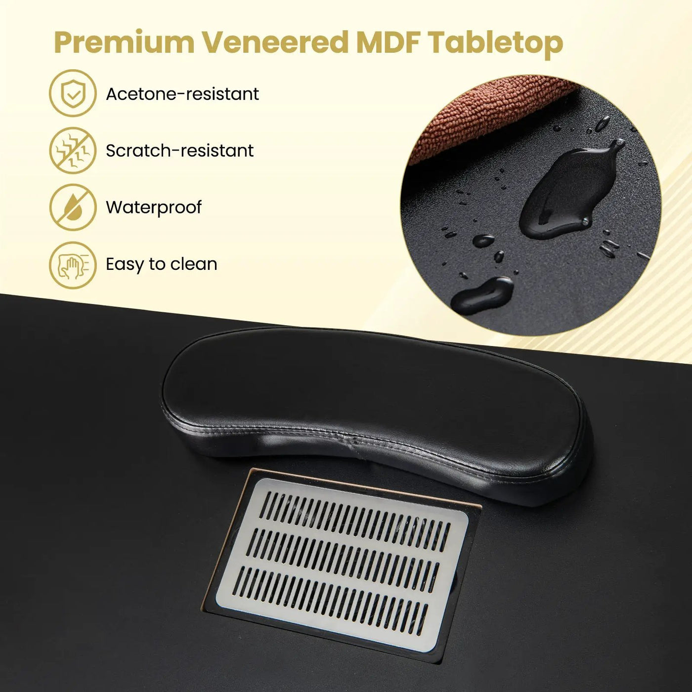 Manicure Table Nail Desk with Electric Dust Collector and 3 Dust Bags by DirectDeals