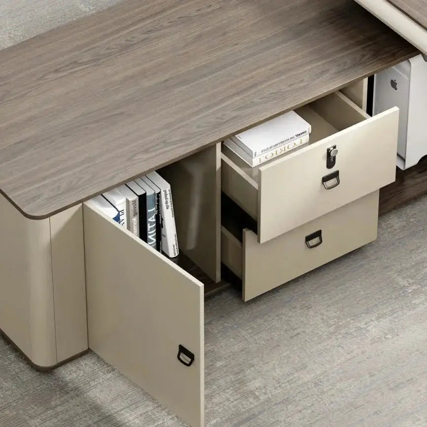 Mantell · Modern L-Shaped Executive Desk by Arc Grove