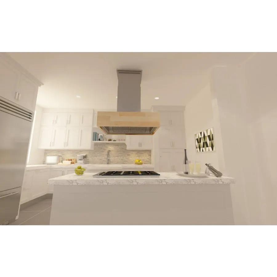 ZLINE 48" Remote Blower Wooden Island Range Hood, 681iM-RD-48 by Farmhouse Kitchen and Bath