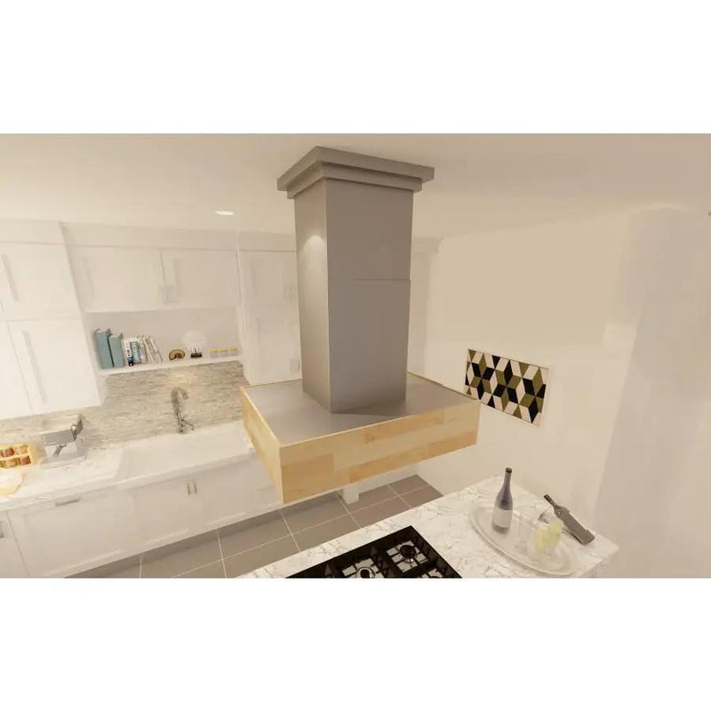 ZLINE 30" Remote Blower Wooden Island Range Hood, 681iM-RD-30 by Farmhouse Kitchen and Bath