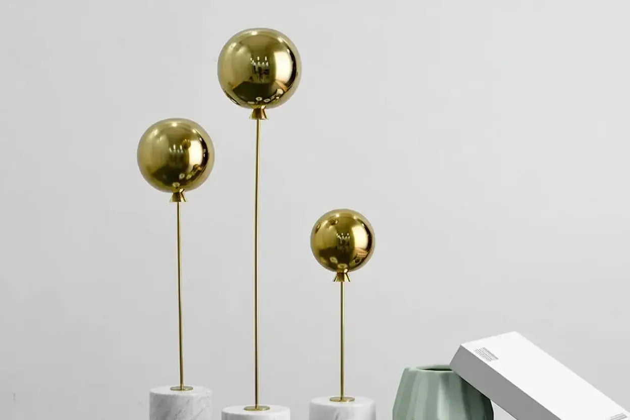 Balloon Sculpture Statue with Marble Base for Modern Home Decor by House Of Avana