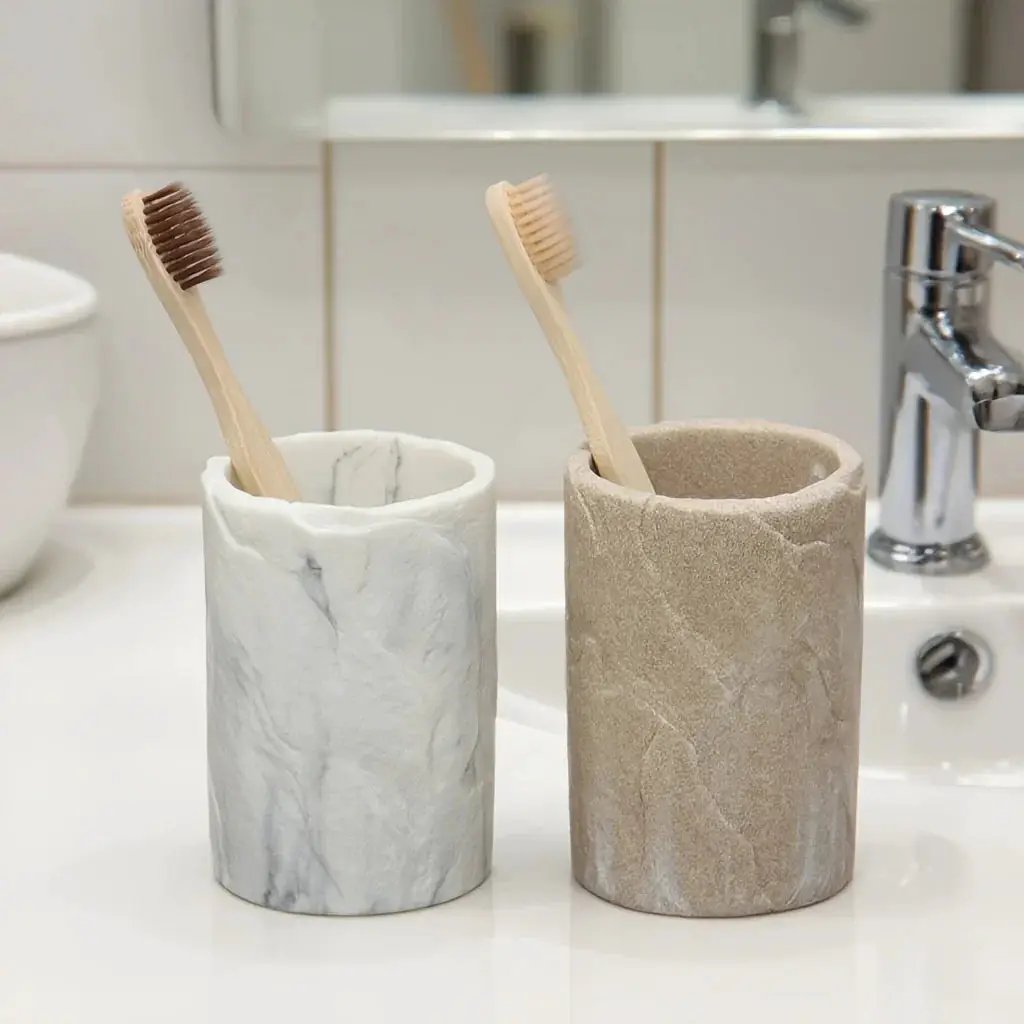 Marble-Patterned Mouthwash Cup, Home Toothbrush Holder, Couple'S Mouthwash Cup for The Bathroom by House Of Avana