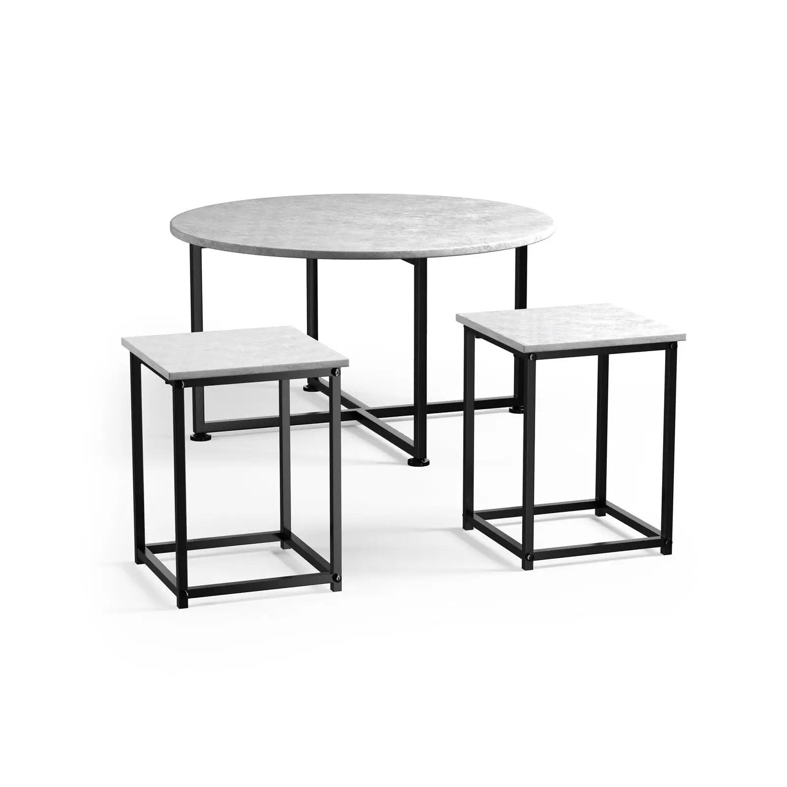 3-Piece Modern Faux Marble Coffee Table Set for Living Room by DirectDeals
