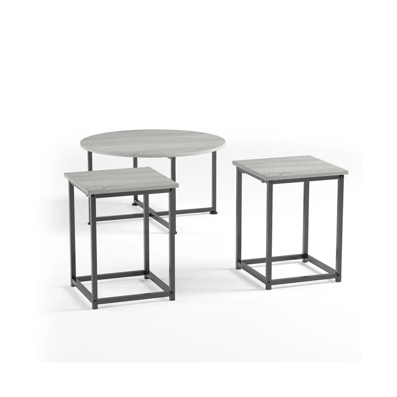 3-Piece Modern Faux Marble Coffee Table Set for Living Room by DirectDeals