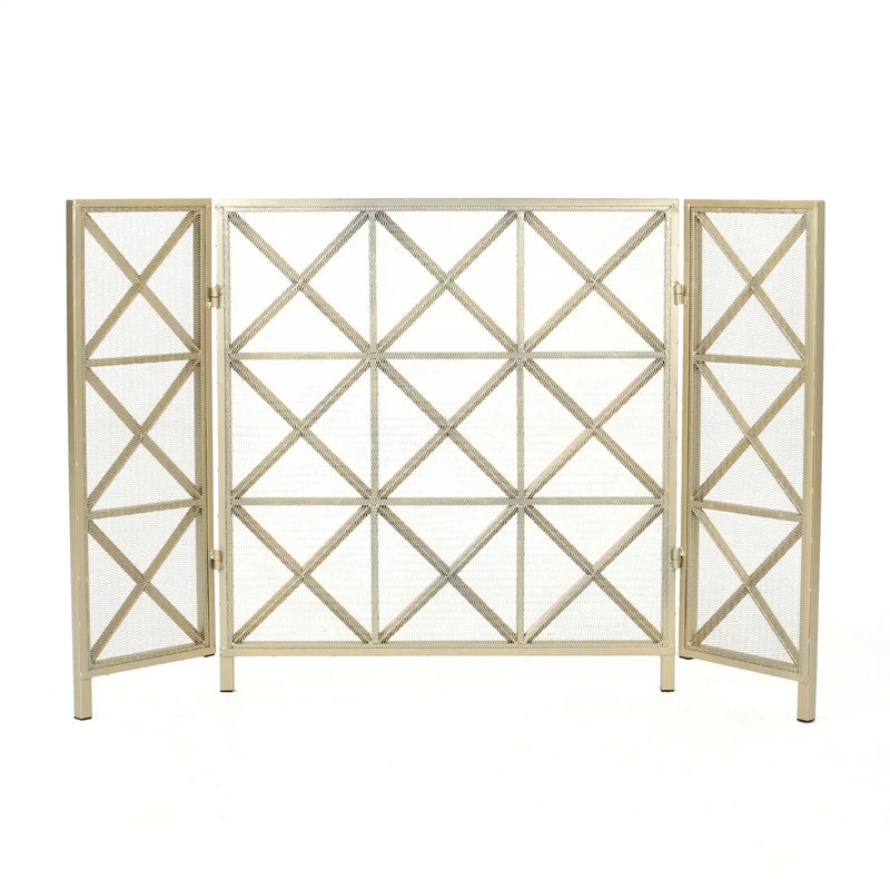 Margaret - 3 Panel Fireplace Screen Iron