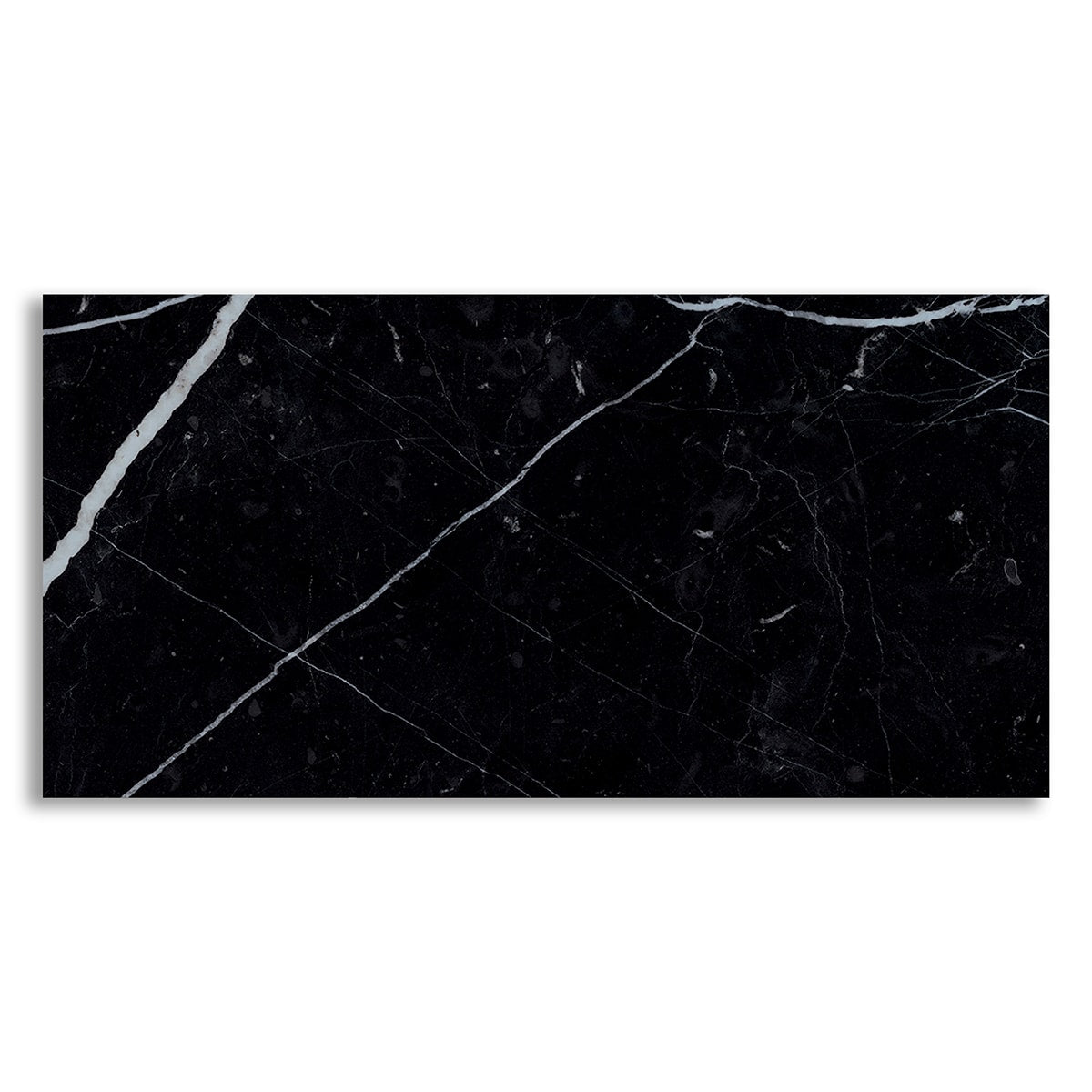 Marquina Nero Polished Marble Look Porcelain Tiles 12x24 Porcelain Polished 12x24 Tiles