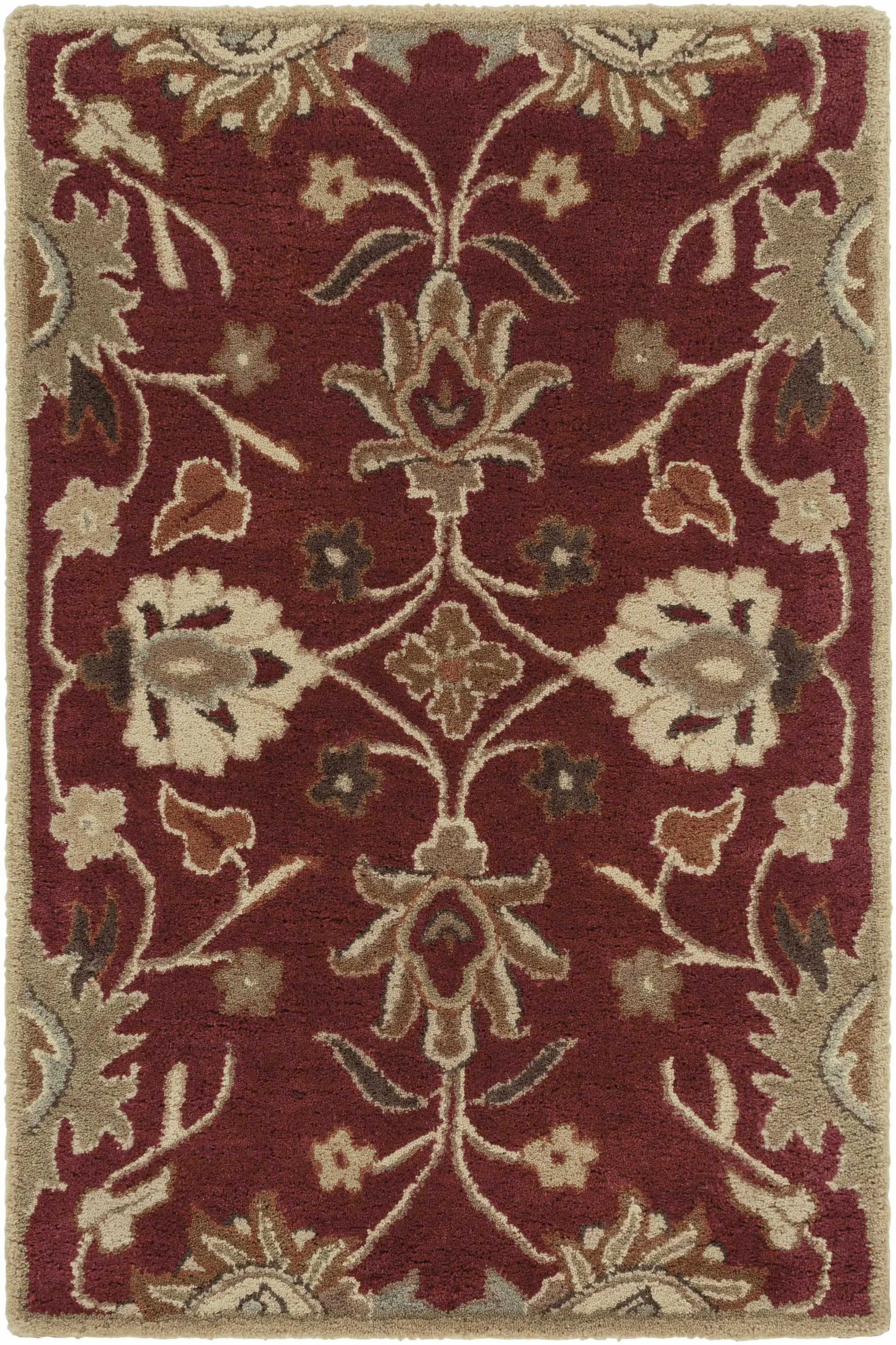 Conesus Red 1061 Hand Tufted Wool Rug by Boutique Rugs