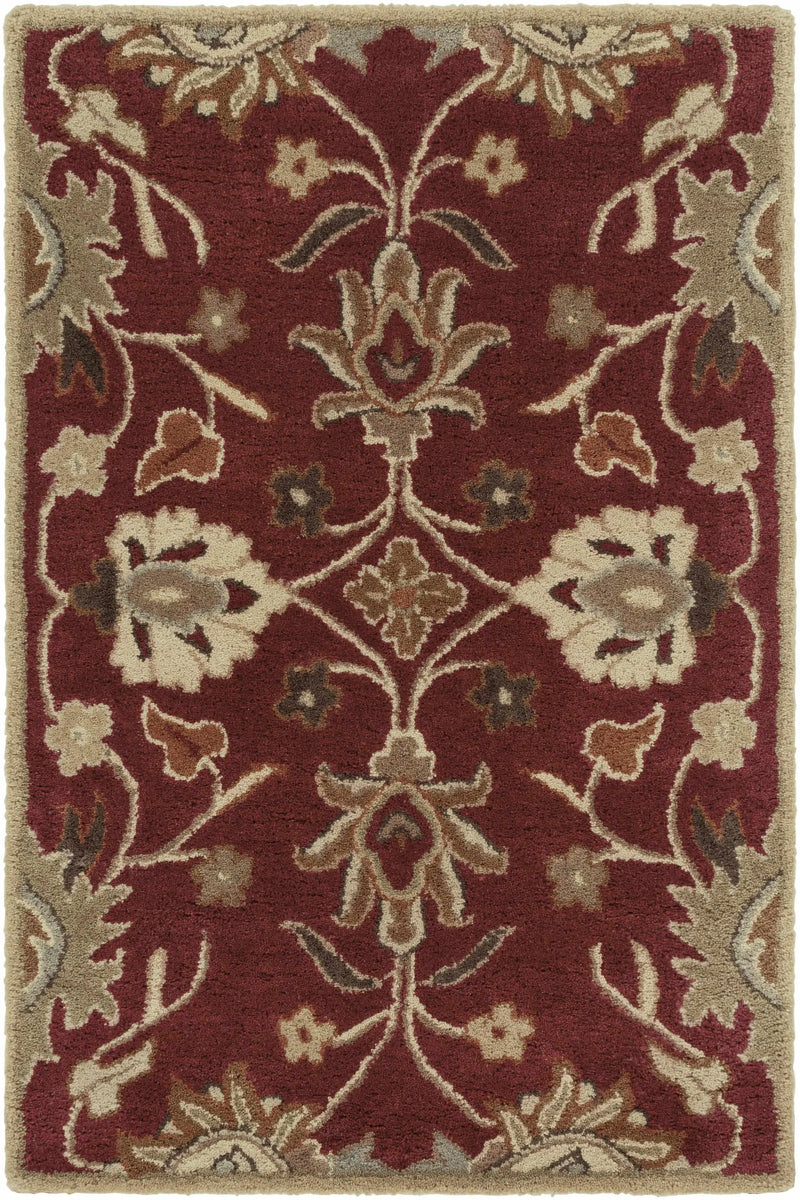 Conesus Red 1061 Hand Tufted Wool Rug by Boutique Rugs