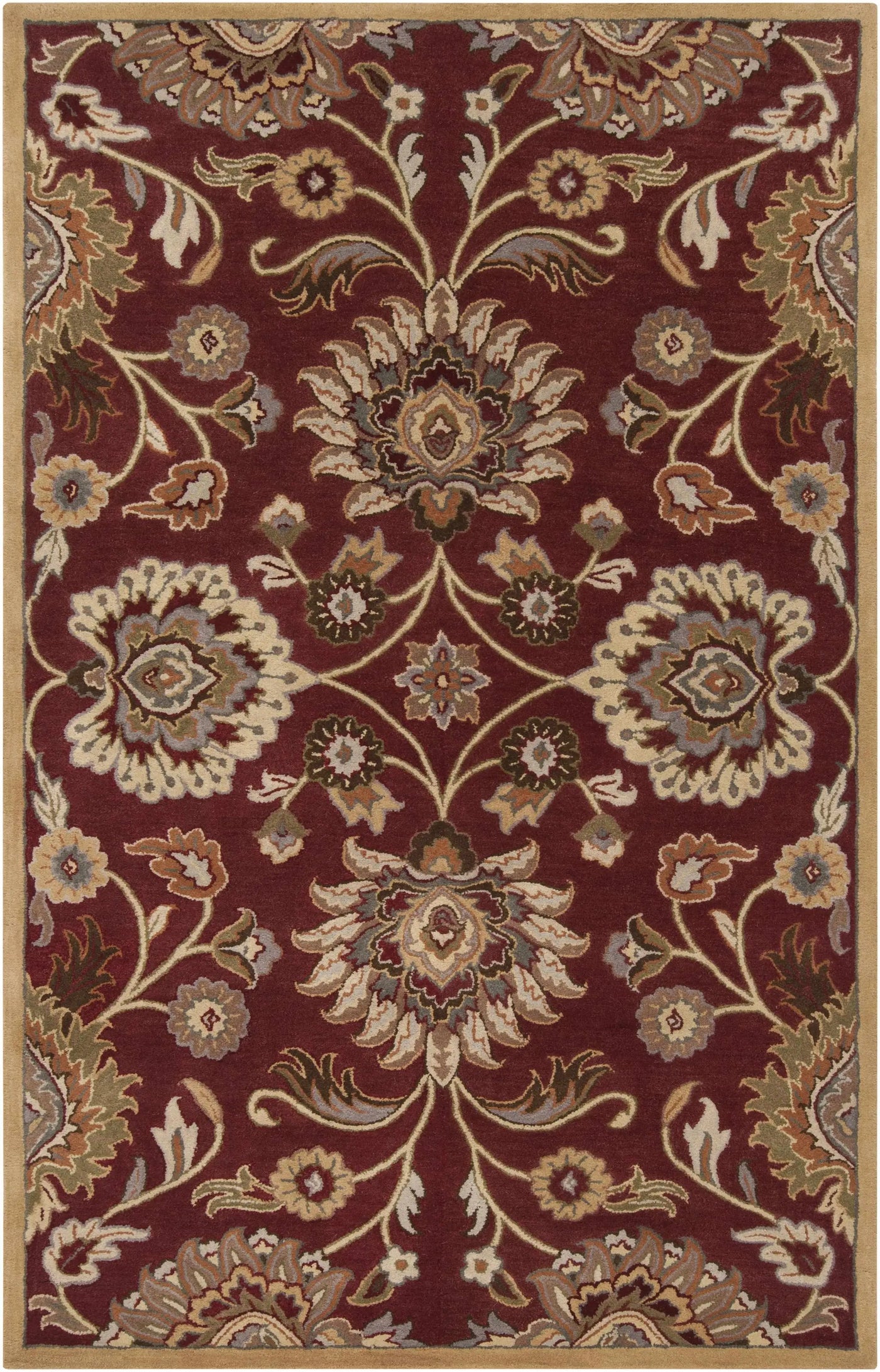 Conesus Red 1061 Hand Tufted Wool Rug by Boutique Rugs