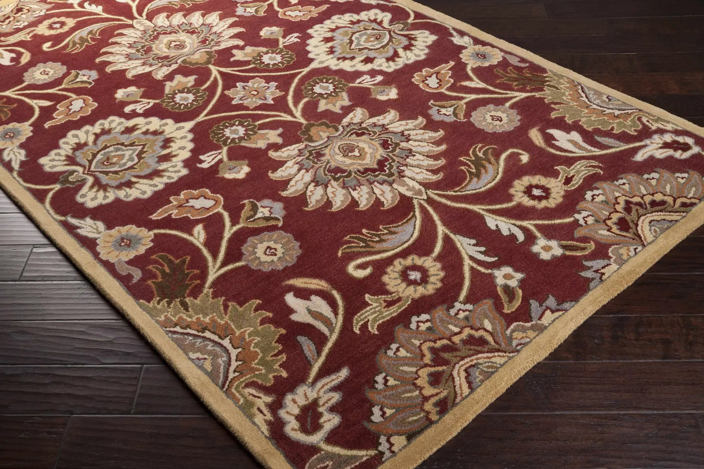 Conesus Red 1061 Hand Tufted Wool Rug by Boutique Rugs