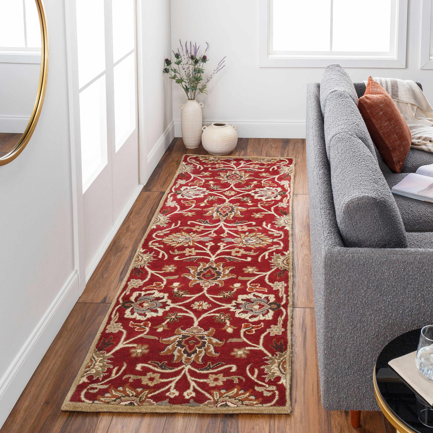 Conesus Red 1061 Hand Tufted Wool Rug by Boutique Rugs