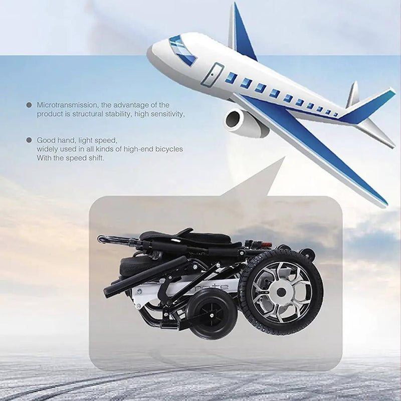 Mate Lightweight 250LBS Foldable Electric Dual Motor Power Motorized Mobility Wheelchair (SAK79245) by SAKSBY WHOLESALE