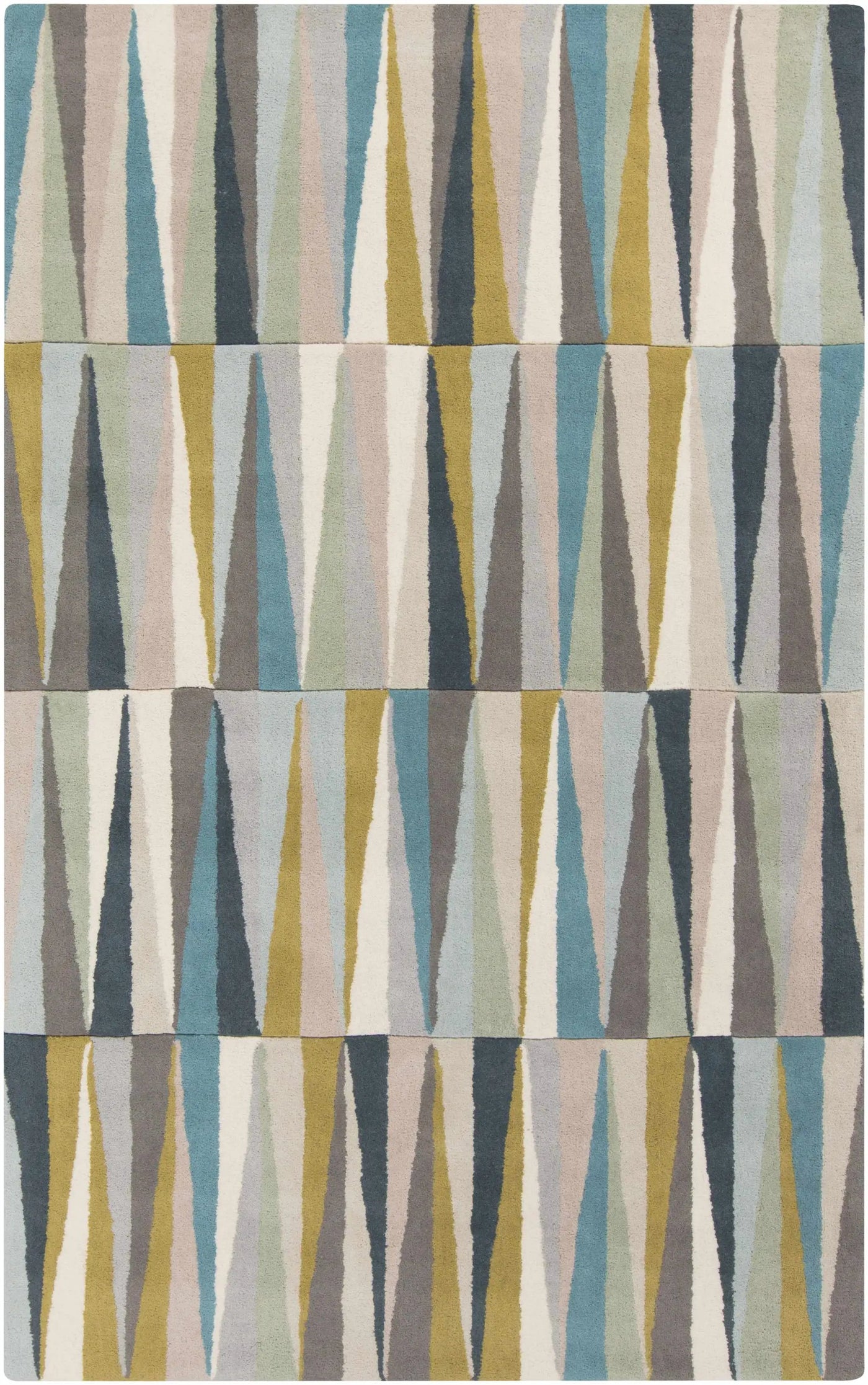 Mathiston Geometric Triangles Wool Rug by Boutique Rugs