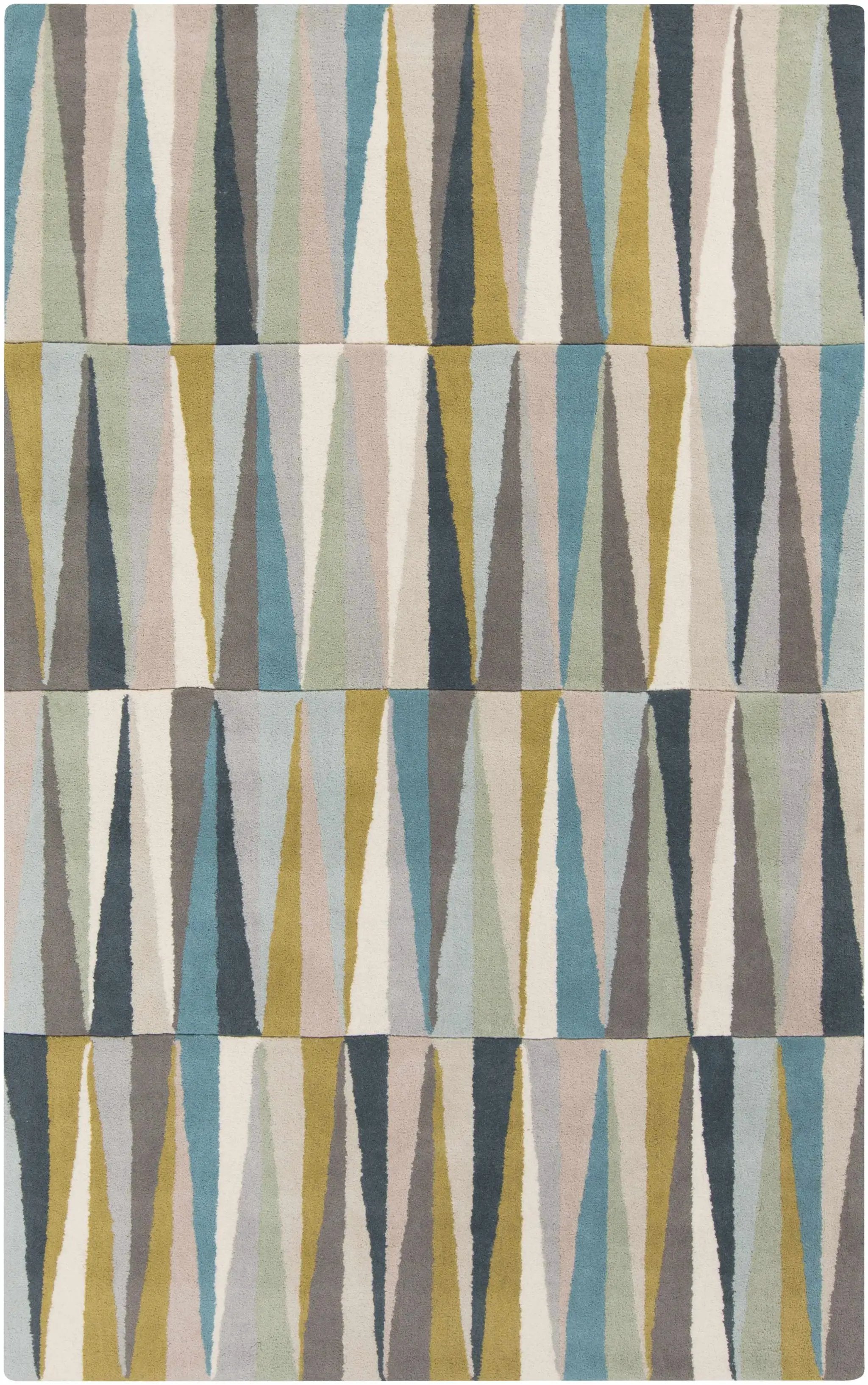 Mathiston Geometric Triangles Wool Rug by Boutique Rugs