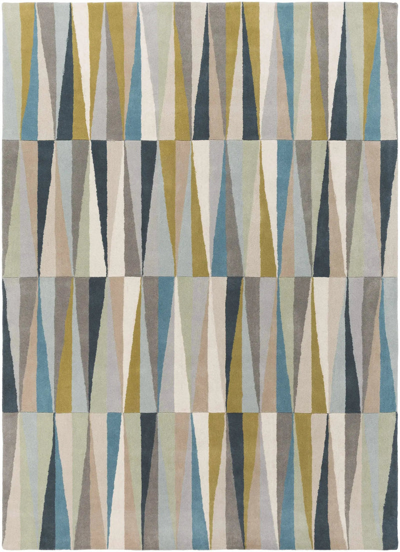 Mathiston Geometric Triangles Wool Rug by Boutique Rugs