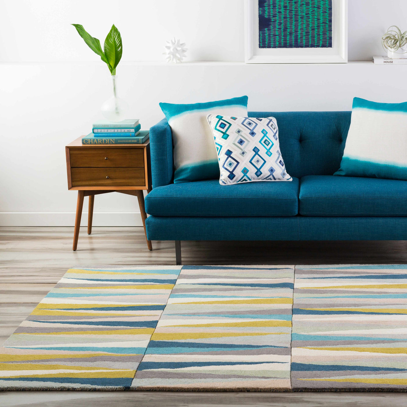 Mathiston Geometric Triangles Wool Rug by Boutique Rugs