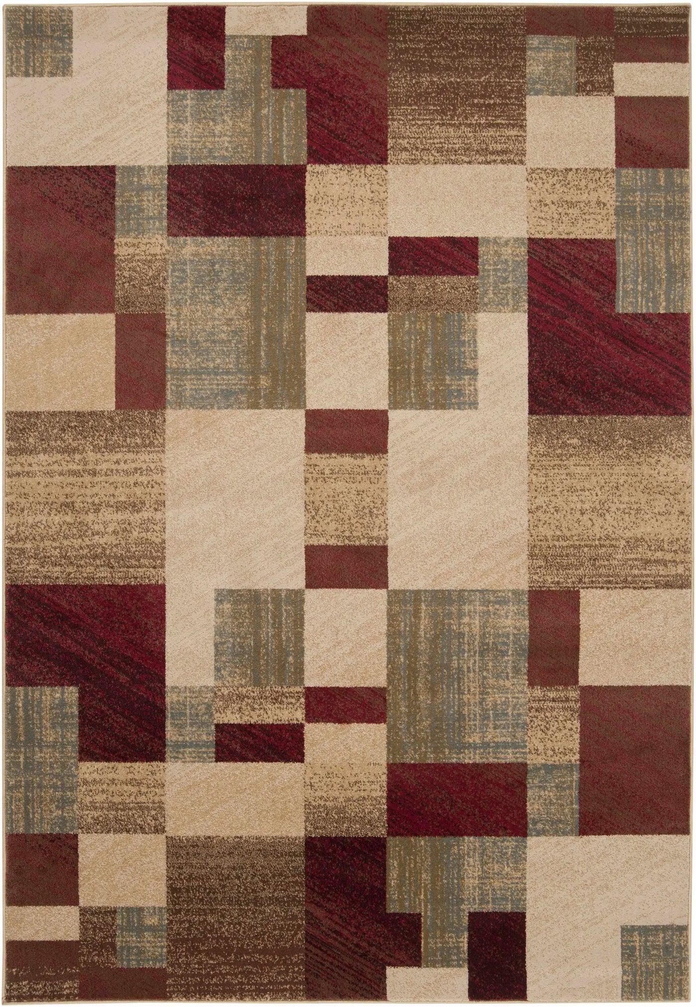 Maumee Brown Mosaic Performance Rug - Clearance by Boutique Rugs