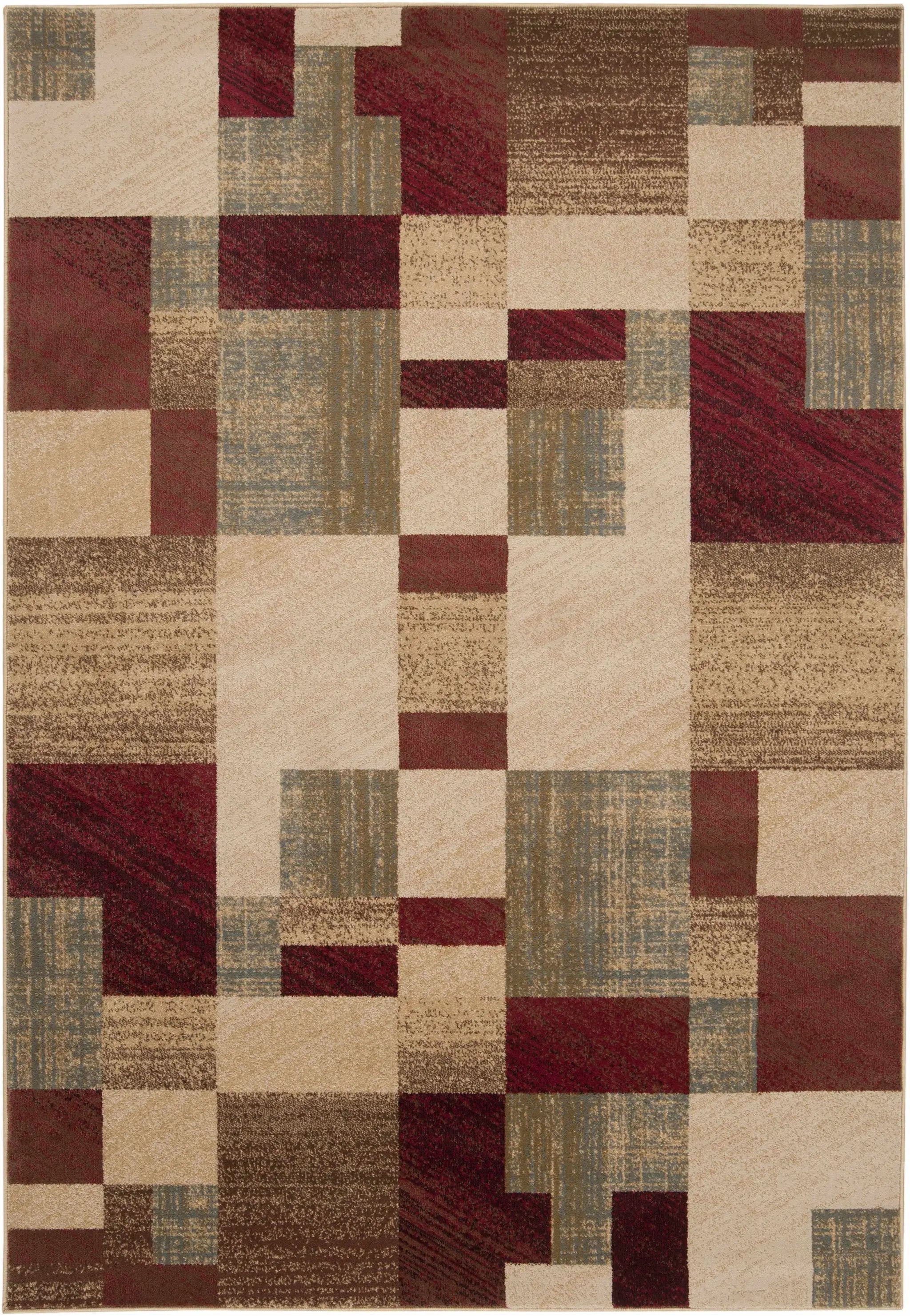 Maumee Brown Mosaic Performance Rug - Clearance by Boutique Rugs