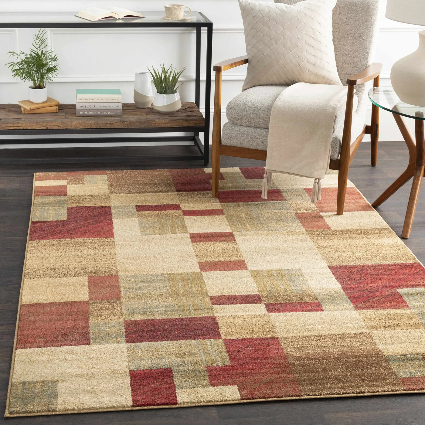 Maumee Brown Mosaic Performance Rug - Clearance by Boutique Rugs