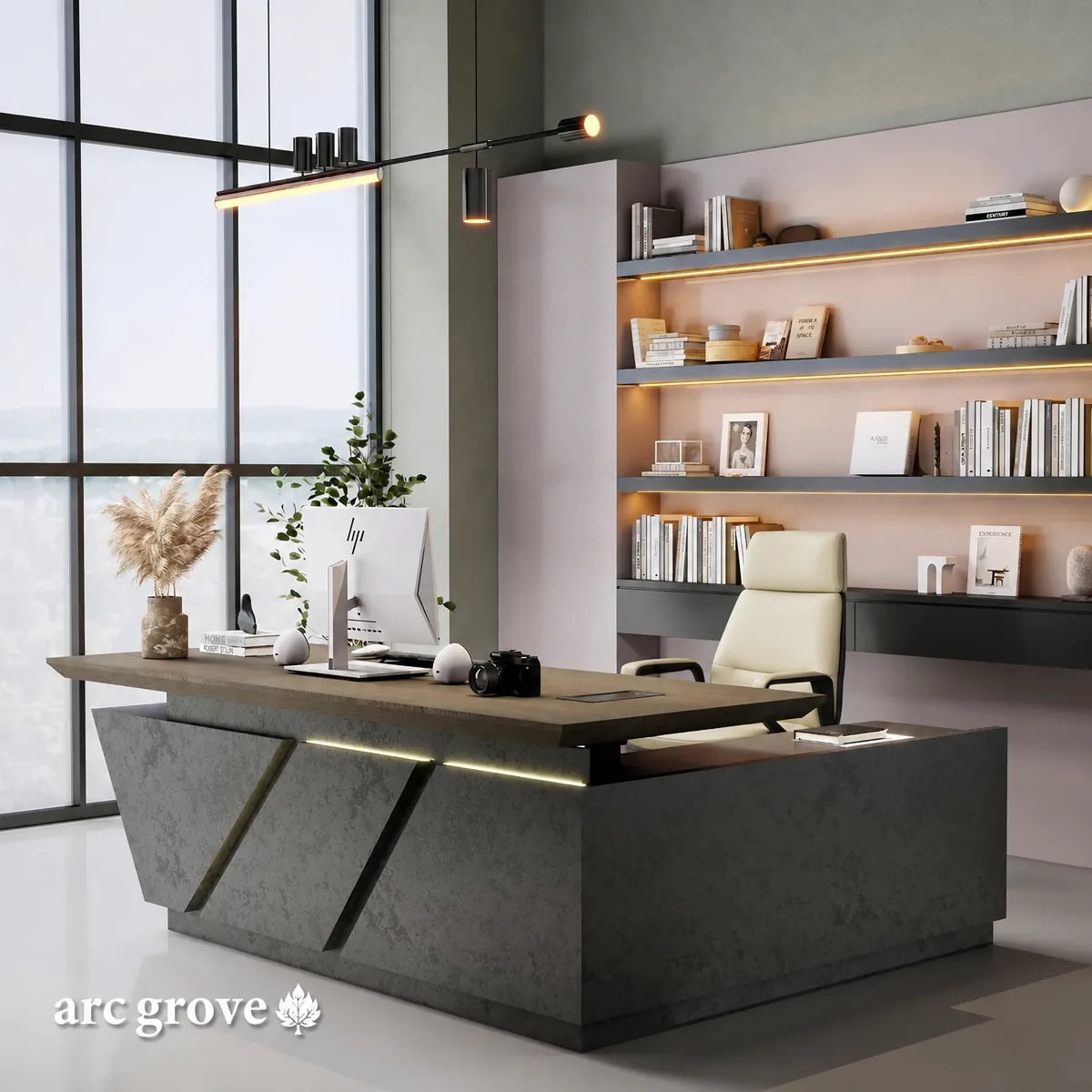 Maverick · Standing L-Shaped Executive Desk, Adjustable Height, photo 4 of 22