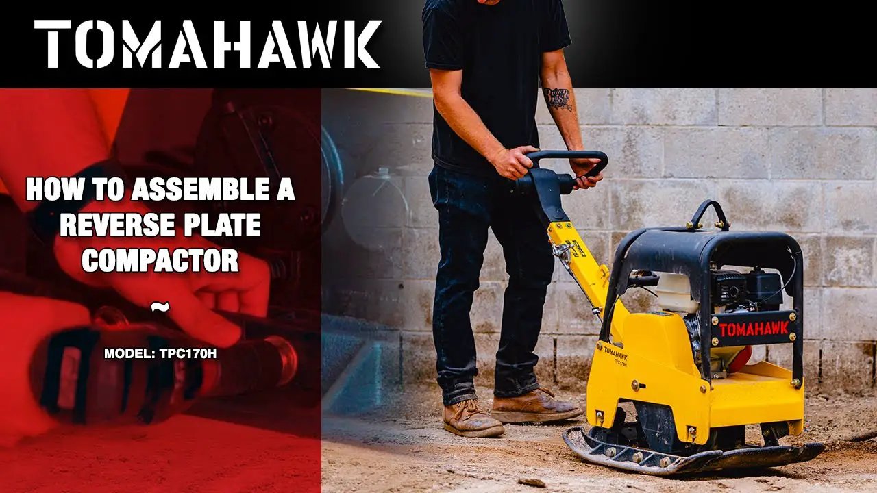 6.5 HP Honda Reverse Hydraulic Plate Compactor for Asphalt, Aggregate, Cohesive Soil Compaction by Tomahawk Power