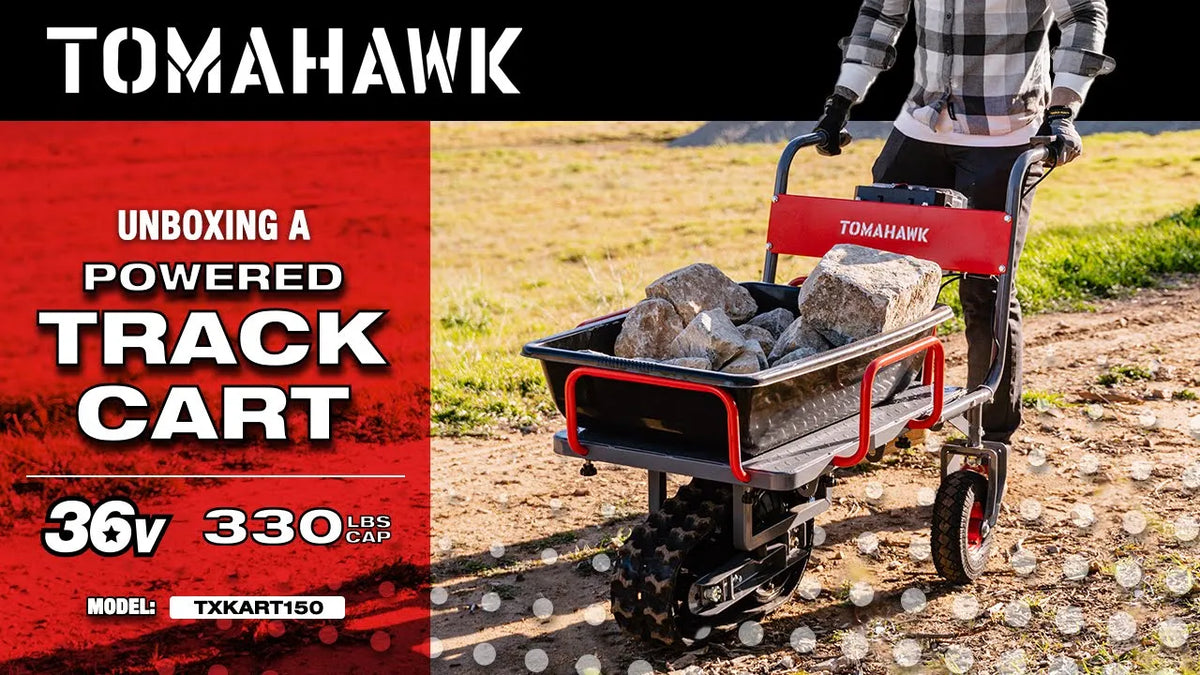 Tomahawk Electric Track Cart 330 lbs Load Capacity Battery Powered Utility Cart with Rubber Tread, photo 3 of 14