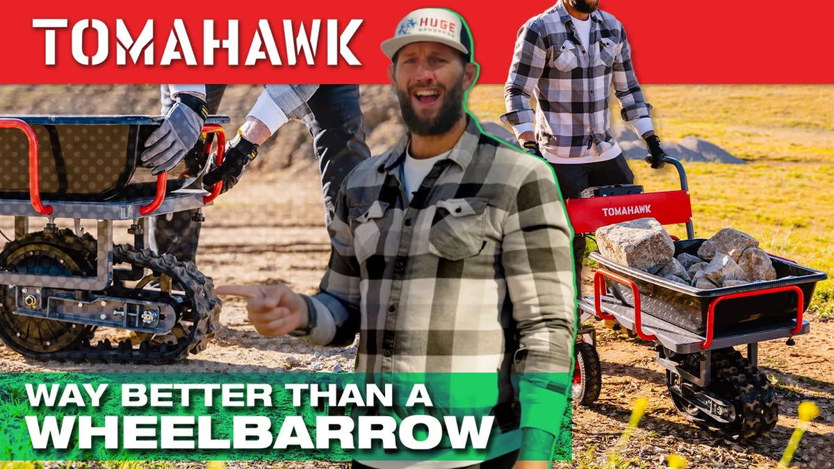 Tomahawk Electric Track Cart 330 lbs Load Capacity Battery Powered Utility Cart with Rubber Tread, photo 2 of 14
