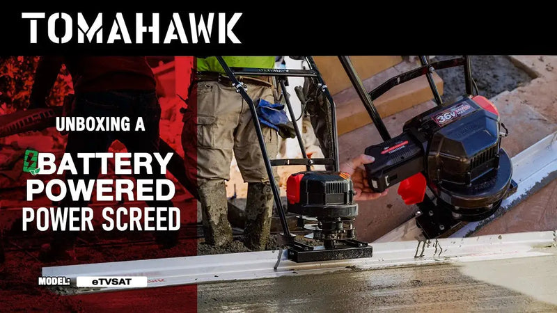 Tomahawk Battery Power Screed 36V 7ah Single Aluminum Blade Bundle (Choose 4ft, 6ft, 8ft, 10ft, 12ft, 14ft) by Tomahawk Power