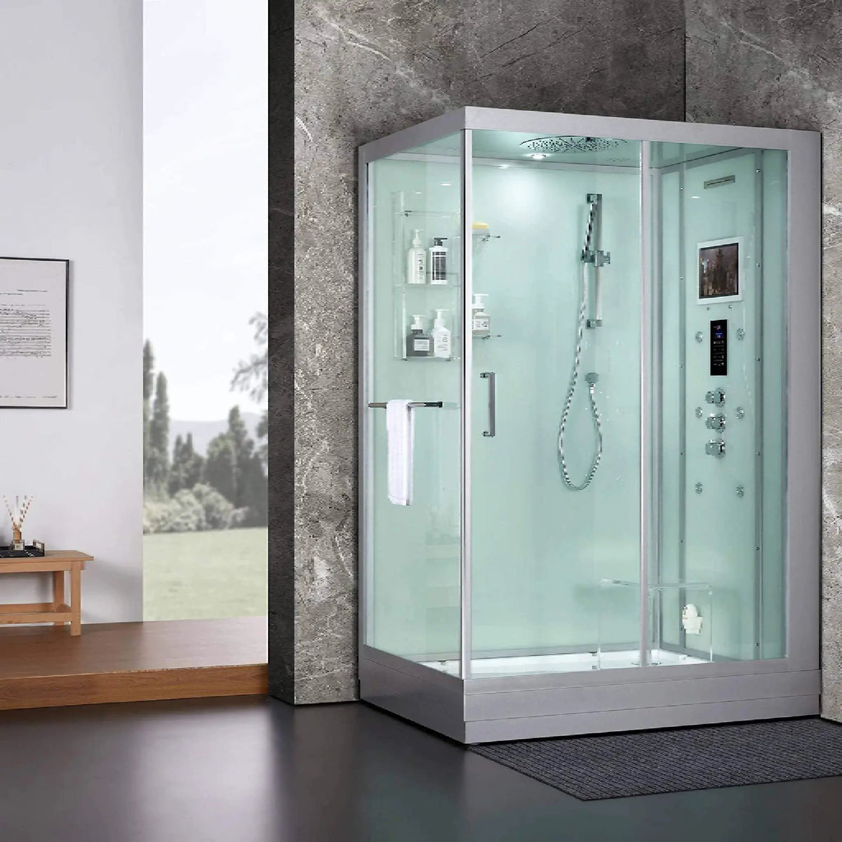 Maya Bath Platinum Anzio Steam Shower With Ozone Sterilization System (SAK15942) by SAKSBY WHOLESALE
