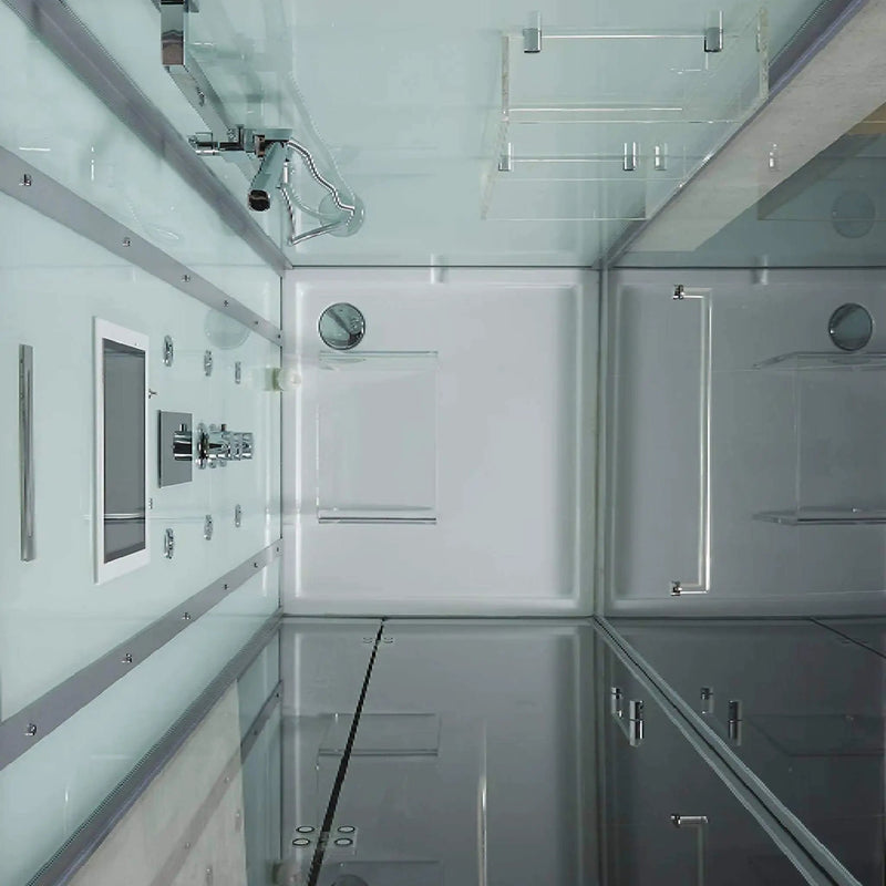 Maya Bath Platinum Arrezo Steam Shower With Rainfall Ceiling Shower (SAK75924) by SAKSBY WHOLESALE