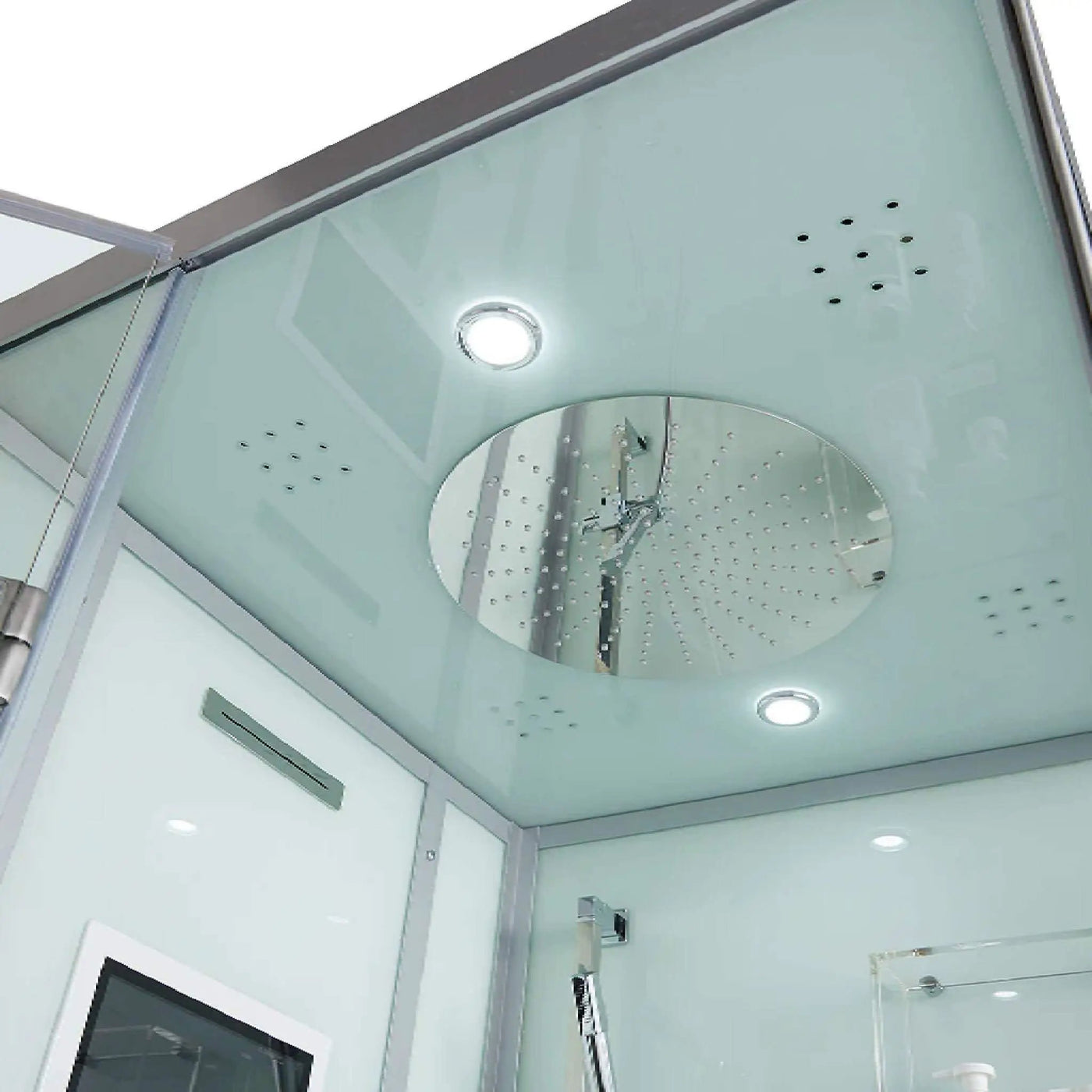 Maya Bath Platinum Arrezo Steam Shower With Rainfall Ceiling Shower (SAK75924) by SAKSBY WHOLESALE