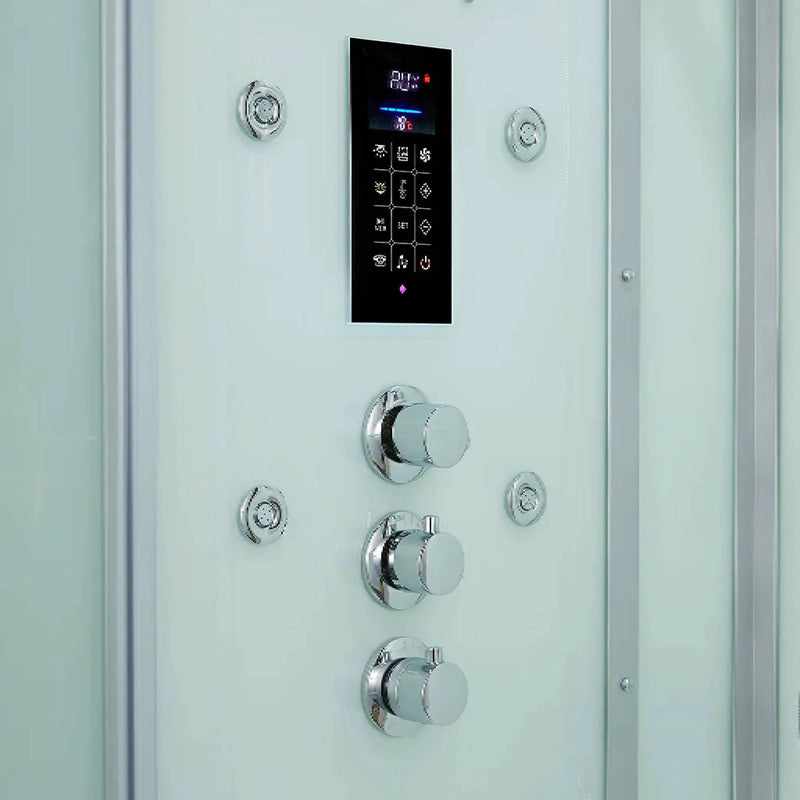 Maya Bath Platinum Arrezo Steam Shower With Rainfall Ceiling Shower (SAK75924) by SAKSBY WHOLESALE